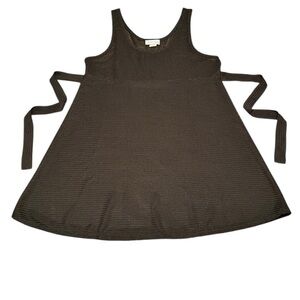 Jordan Taylor Black Tie Back Knit Swim Coverup Size XL